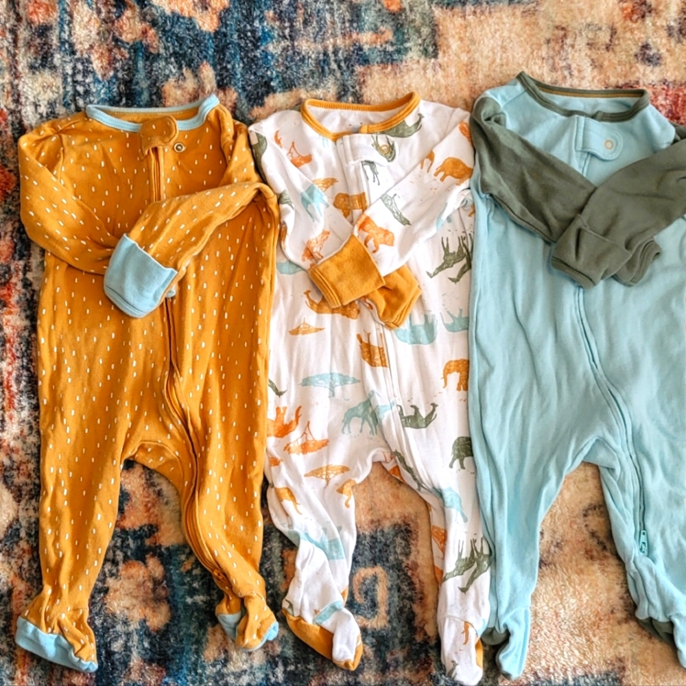 Baby boy 6 months footy pajamas